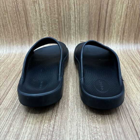 OOFOS OOahh Slide Sandals Eu 45 Black Lightweight Recovery Shoe Size Men's 12 - Picture 2 of 6